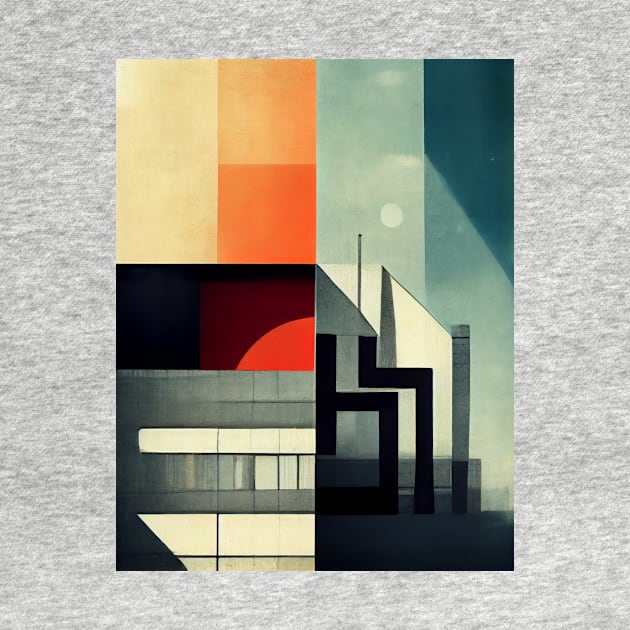 Bauhaus architectural illustration by KOTOdesign